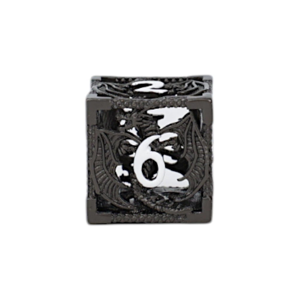LPG Dice Dragon Hollow Dice Set Metal/Black