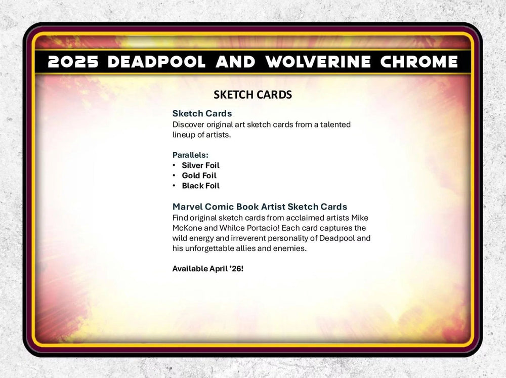 Topps 2025 Marvel Deadpool Chrome Hobby Box