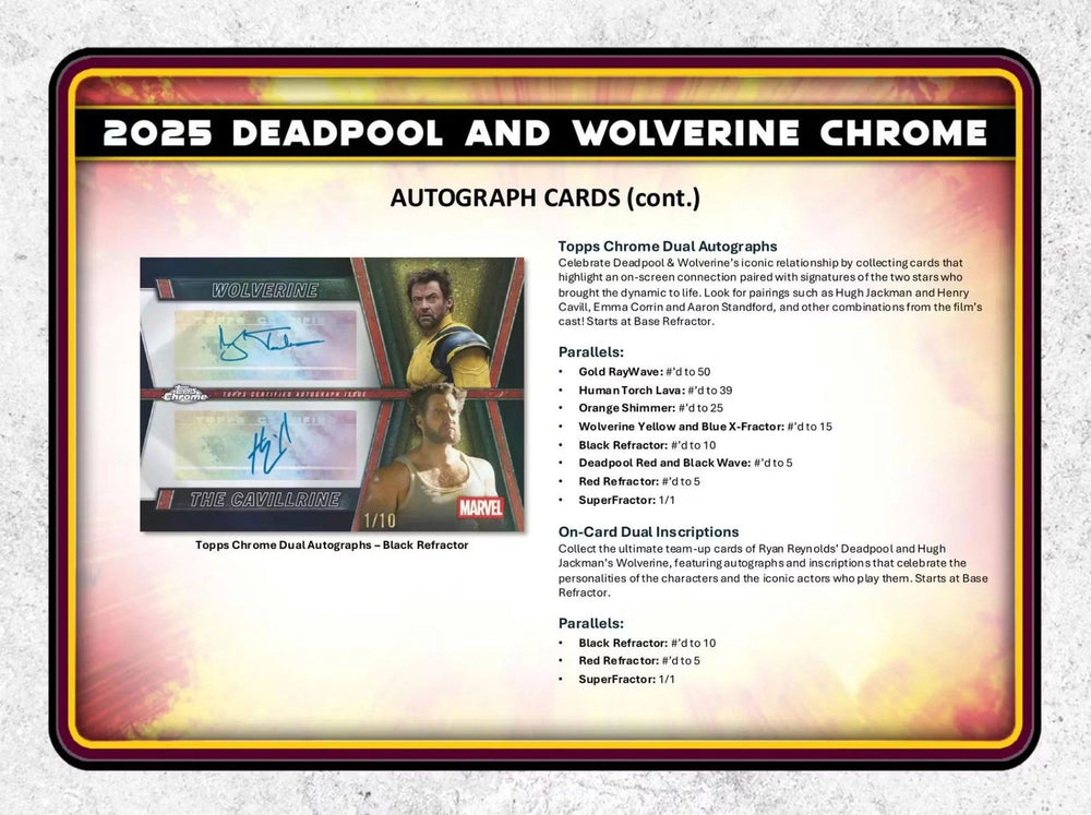 Topps 2025 Marvel Deadpool Chrome Hobby Box
