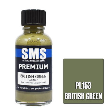 PL153 Premium Acrylic Lacquer BRITISH GREEN SCC No.7 30ml