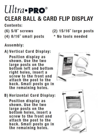 SPORT ACCESSORIES- Clear Ball & Card Flip Display