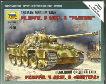 Zvezda 6196 1/100 Pz.Kpfw.V Panther Ausf.A Plastic Model Kit