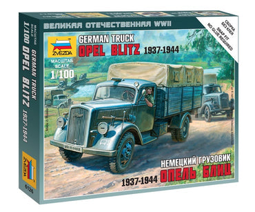 Zvezda 6126 1/100 German 3t Truck Plastic Model Kit