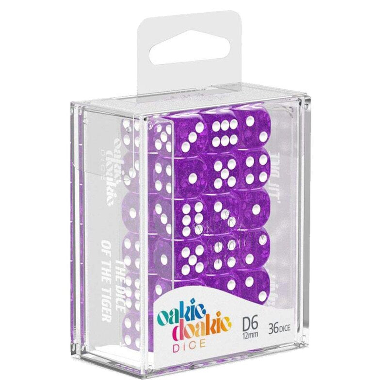 Oakie Doakie Dice D6 16 mm Speckled - Purple (12)