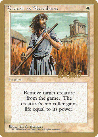 Swords to Plowshares (Michael Loconto) [Pro Tour Collector Set]