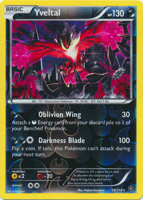 pokemon steam siege card values Yveltal (65/114) [XY: Steam Siege]