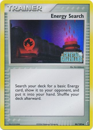 Energy Search (86/100) (Stamped) [EX: Crystal Guardians]