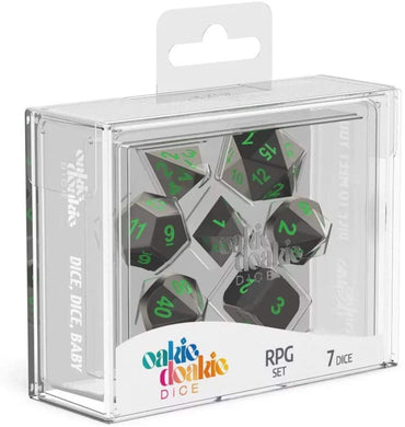 Oakie Doakie Dice RPG Set Metal Dice - Matrix