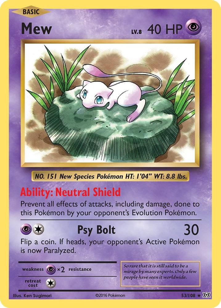 Mew (53/108) (Theme Deck Exclusive) [XY: Evolutions]