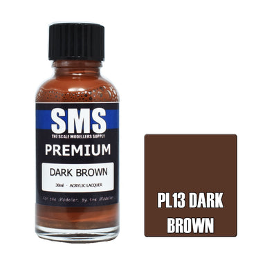 PL13 Premium Acrylic Lacquer DARK BROWN 30ml