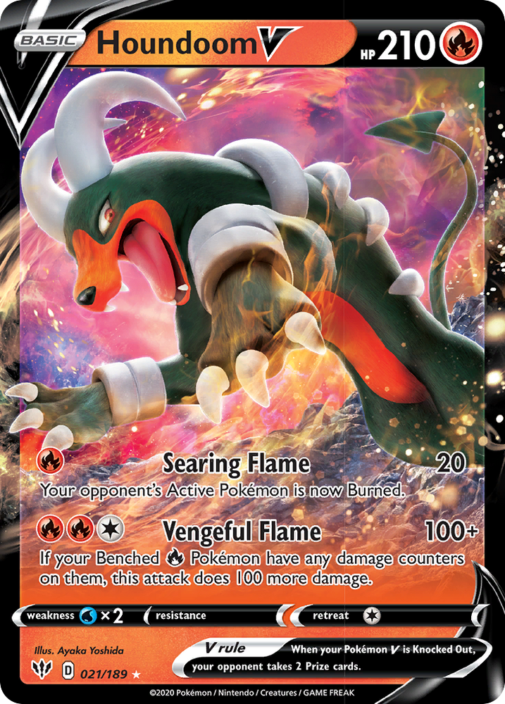 Houndoom V (021/189) [Sword & Shield: Darkness Ablaze]