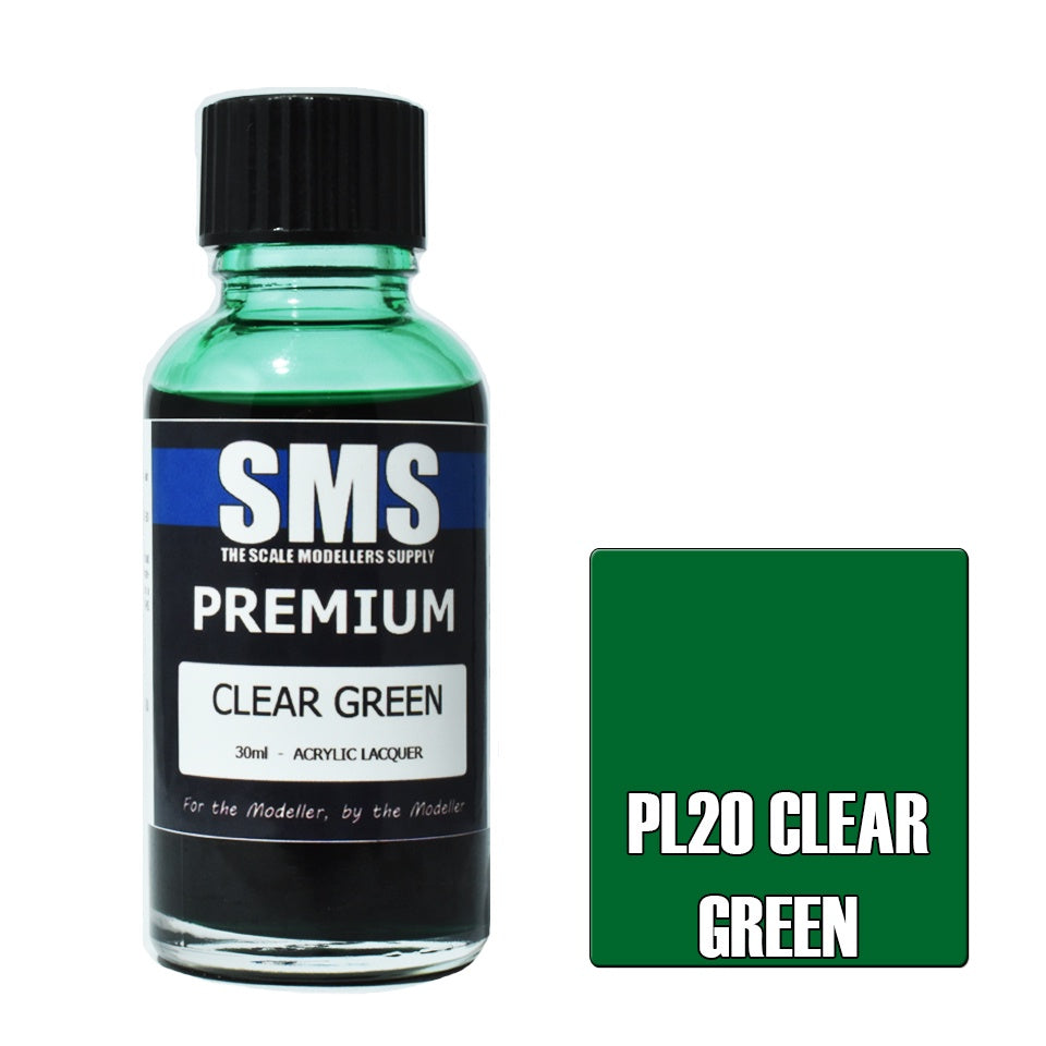 PL20 Premium Acrylic Lacquer CLEAR GREEN 30ml