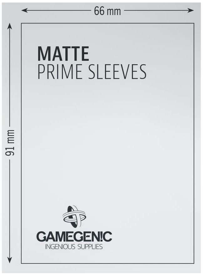 Gamegenic Matt Prime Card Sleeves Blue (66mm x 91mm) (100 Sleeves Per Pack)