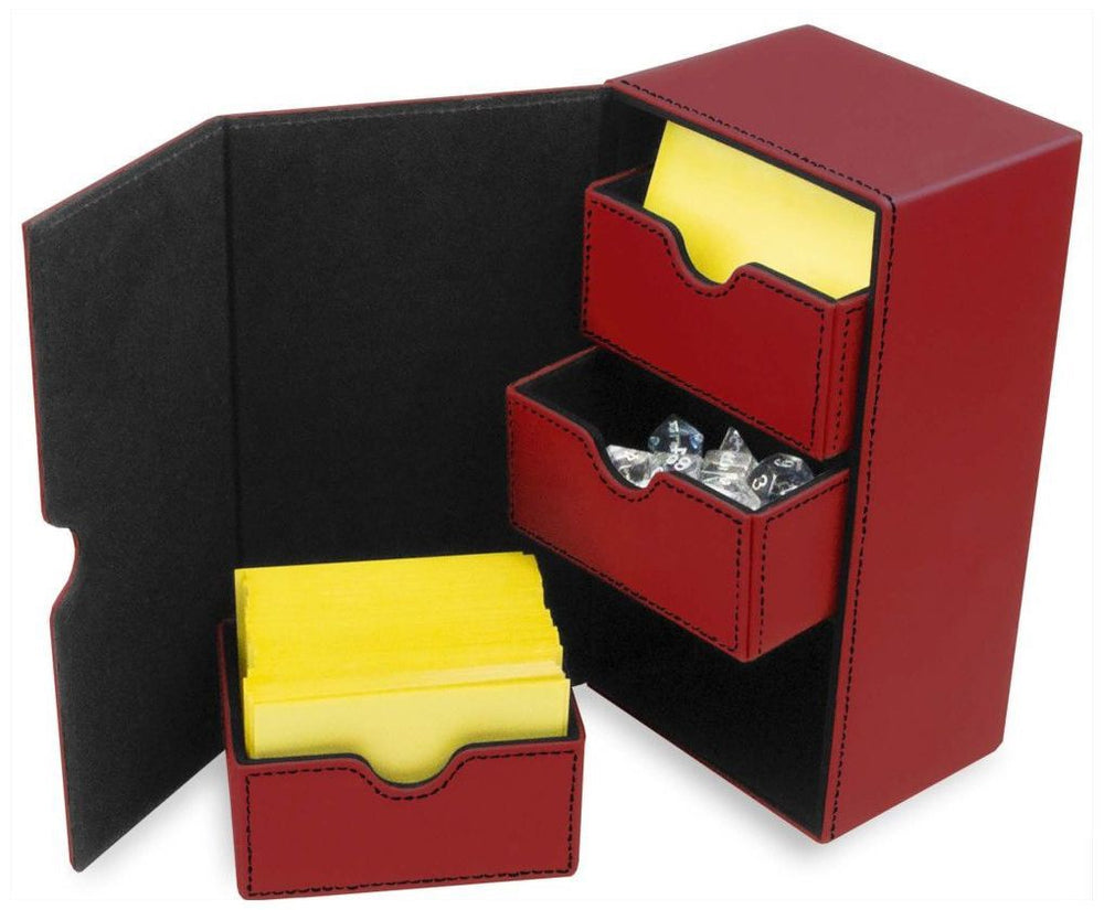 BCW Deck Vault Box LX Red (Holds 200 Cards)