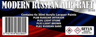 SET15 MODERN RUSSIAN AIRCRAFT #02 COLOUR SET