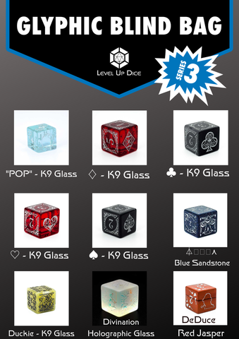 Level Up Dice Glyphic Blind Bags - Series 3 Sealed Box (12 Packs)