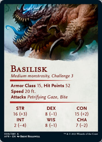 Basilisk Art Card (Gold-Stamped Signature) [Dungeons & Dragons: Adventures in the Forgotten Realms Art Series]