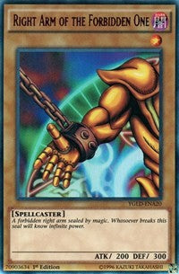 Right Arm of the Forbidden One (A) [King of Games: Yugi's Legendary Decks] [YGLD-ENA20]