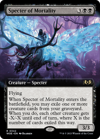 Specter of Mortality (Extended Art) [Wilds of Eldraine]