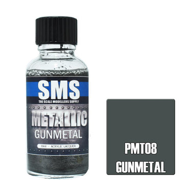 PMT08 Metallic Acrylic Lacquer GUNMETAL 30ml