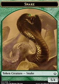 Snake // Zombie Double-sided Token [Hour of Devastation]