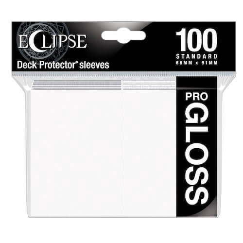ULTRA PRO Deck Protector Standard - Gloss 100ct White - Eclipse