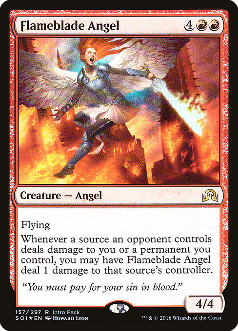 Flameblade Angel [Shadows over Innistrad Promos]