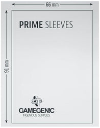 Gamegenic Prime Card Sleeves White (66mm x 91mm) (100 Sleeves Per Pack)