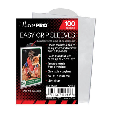 CARD SLEEVE - 2-1/2" X 3-1/2" Easy Grip Sleeves (100)
