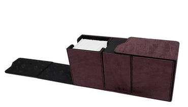 ULTRA PRO DECK BOX Alcove Vault Suede- Ruby