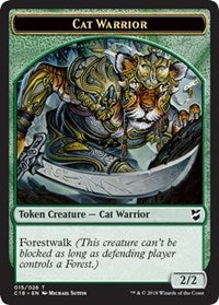 Cat Warrior // Beast (013) Double-sided Token [Commander 2018]