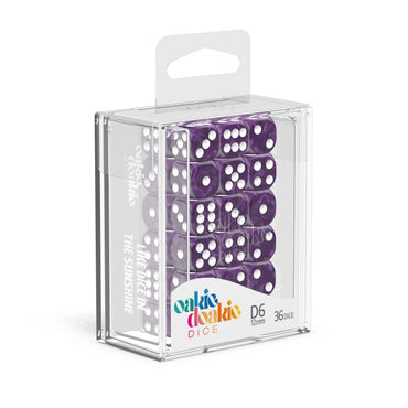 Oakie Doakie Dice D6 12 mm Marble - Purple (36)