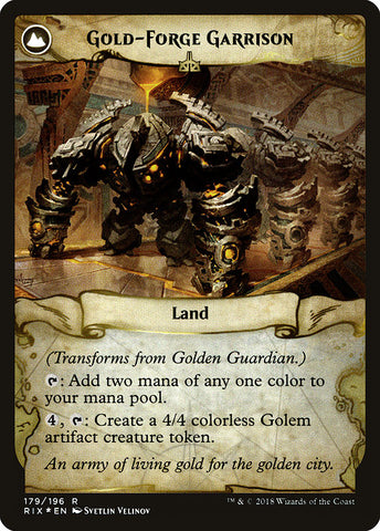 Golden Guardian // Gold-Forge Garrison [Rivals of Ixalan Promos]