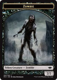 Zombie (007) // Emblem - Wrenn and Six (021) Double-sided Token [Modern Horizons]