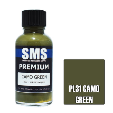PL31 Premium Acrylic Lacquer CAMO GREEN 30ml