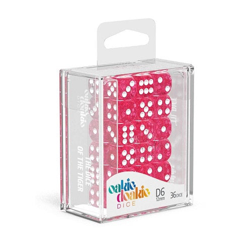 Oakie Doakie Dice D6 12 mm Speckled - Pink (36)