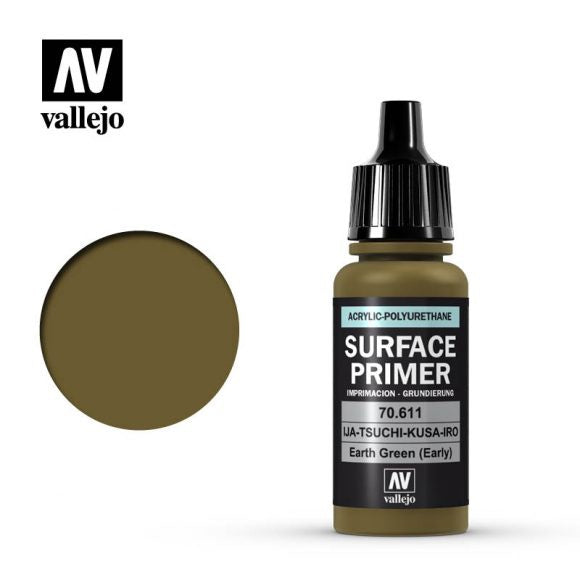 Vallejo Surface Primer IJA-Tsuchi-Kusa-IRO Earth Green (early) 17 ml