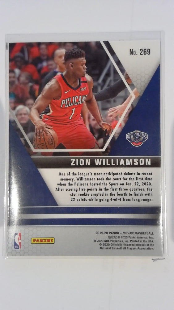 2019-20 MOSAIC ZION WILLIAMSON ROOKIE NBA DEBUT  #269