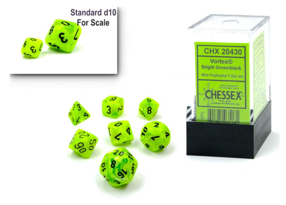 CHX 20430 Vortex Mini Bright Green/Black 7-Die Set