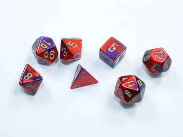 Chessex Gemini Mini Purple-Red/Gold 7-Die Set