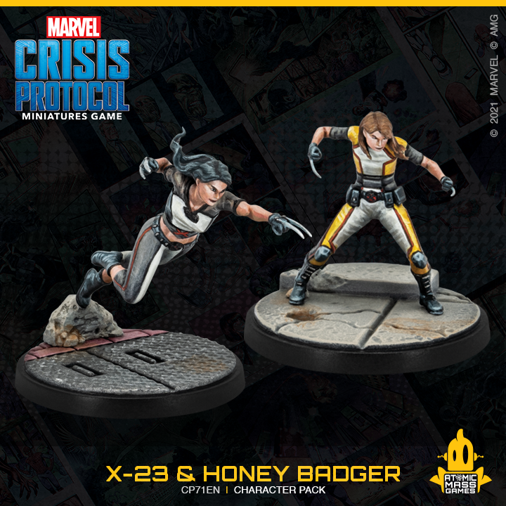 Marvel Crisis Protocol Miniatures Game X-23 & Honey Badger Character Pack