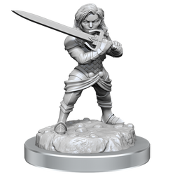 Critical Role - Unpainted Miniatures Human Wizard Female & Halfling Holy Warrior Female