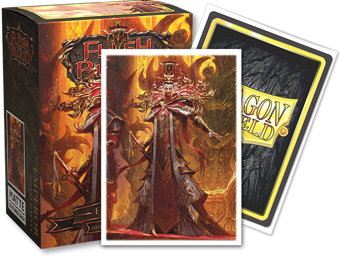 Sleeves - Dragon Shield - Box 100 - Matte Art - Flesh and Blood Emperor