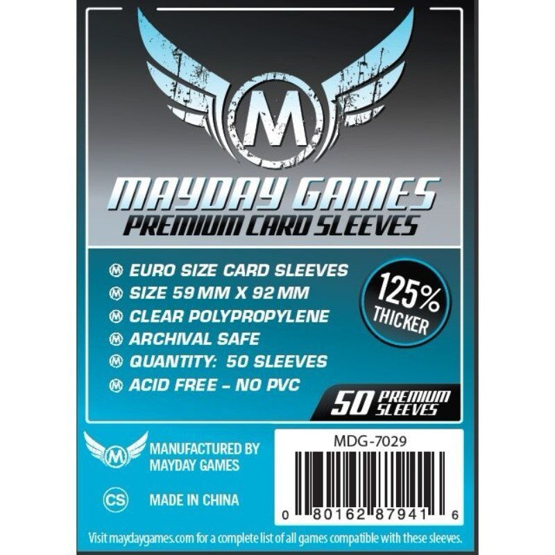 Mayday -  Premium Euro Card Sleeve (125% thicker) (Pack of 50) - 59 MM X 92 MM