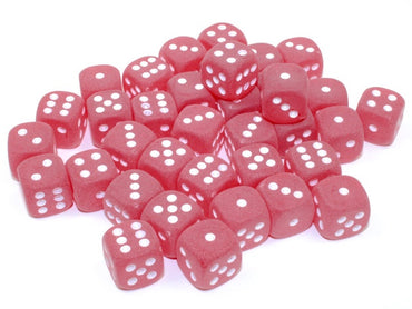 Chessex 12mm D6 Dice Block Frosted Red/White