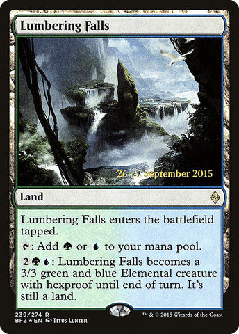 Lumbering Falls [Battle for Zendikar Promos]