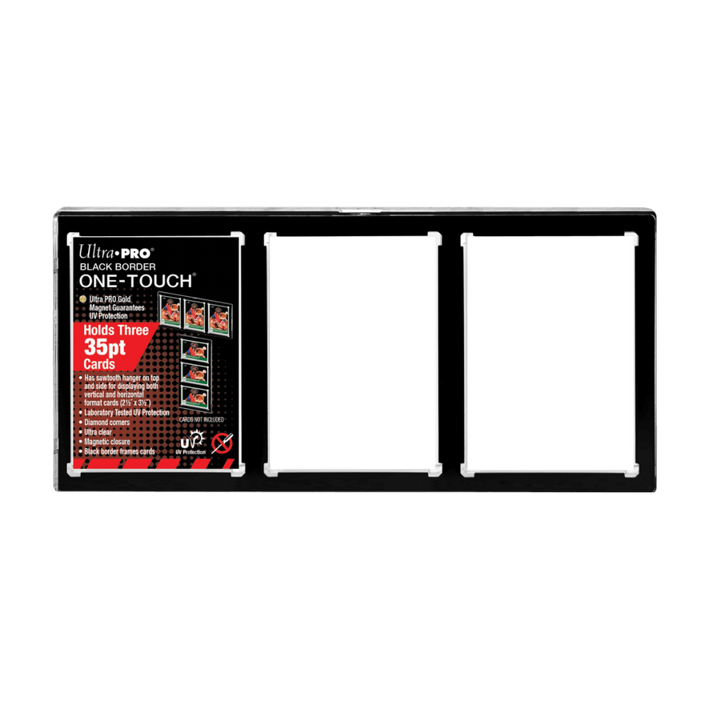ULTRA PRO ONE TOUCH - 3-card Black Border Magnetic Closure