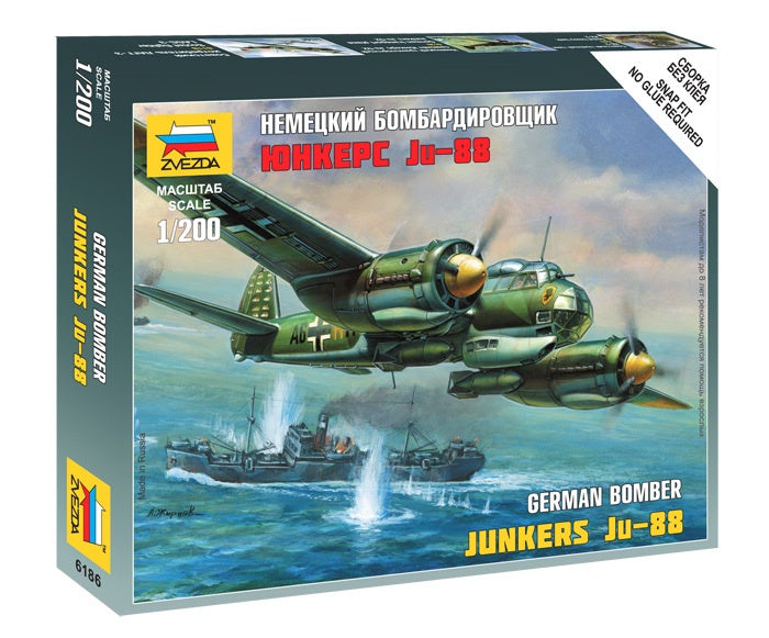 Zvezda 6186 1/200 Ju-88A4 Plastic Model Kit