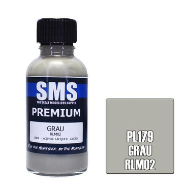 pl179 Premium Acrylic Lacquer GRAU RLM02 30ml