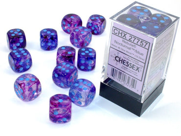 Chessex 16mm D6 Dice Block Nebula Nocturna/Blue w/Luminary
